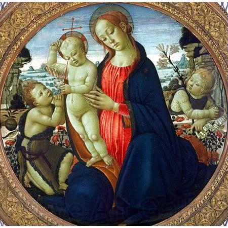 JACOPO del SELLAIO Madonna and Child with Infant, St. John the Baptist and Attending Angel
